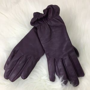 J. Jill Genuine Leather Purple Gloves
